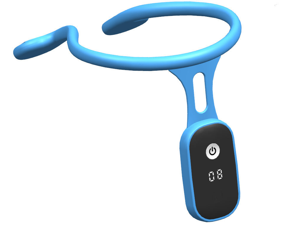 Blue smart posture Corrector for Shoulder Pain on a white background